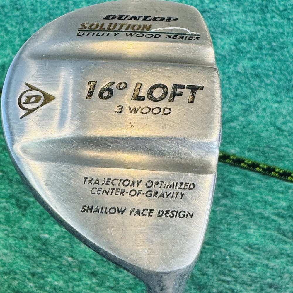 Vintage Dunlop 3 Fairway Wood Mens RH 16° Solution Utility Silver Magnitude